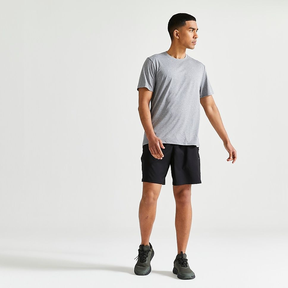 Decathlon メンズ半袖Tシャツ100 ジム・フィットネス GRY