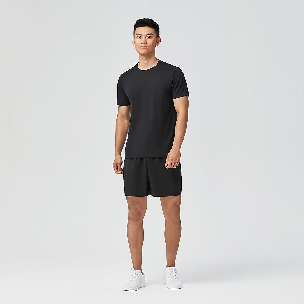 Decathlon メンズ半袖Tシャツ100 ジム・フィットネス BLK