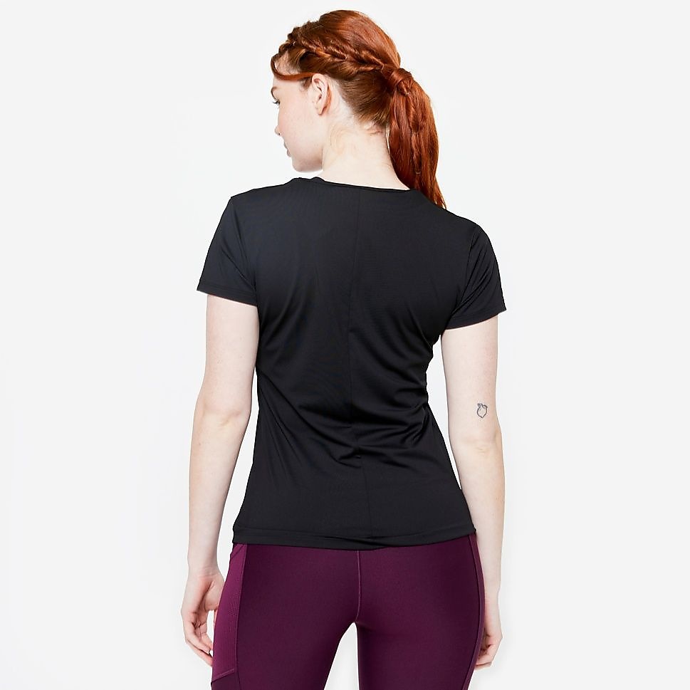 Decathlon レディース半袖Tシャツ100 ジム・フィットネス BLK