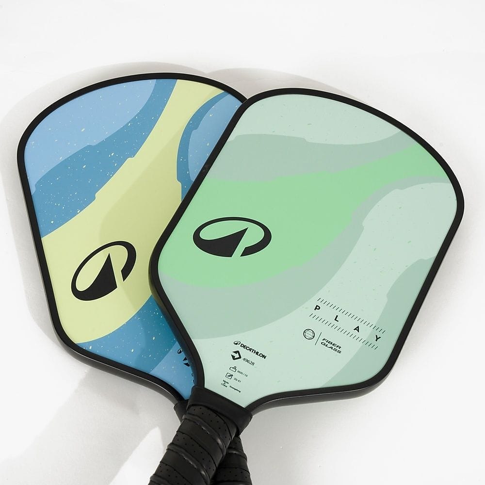 Decathlon ピックルボール初心者セット Play ラケット2本、ボール2個、ケース付き BLU GRN