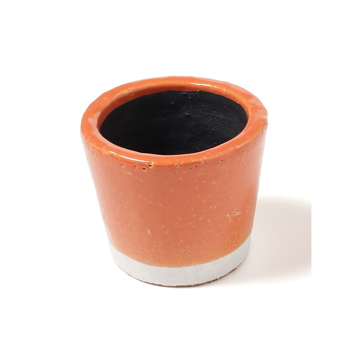 COLOR GLAZED POT ORANGE (カラー グレーズド ポット) S