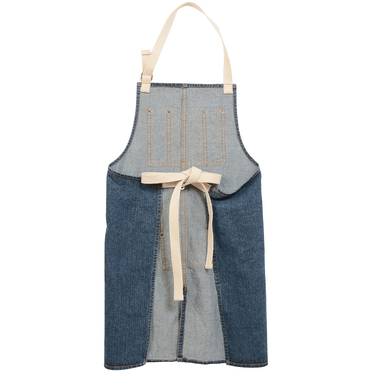 MW WORK APRON WASHED DEINM