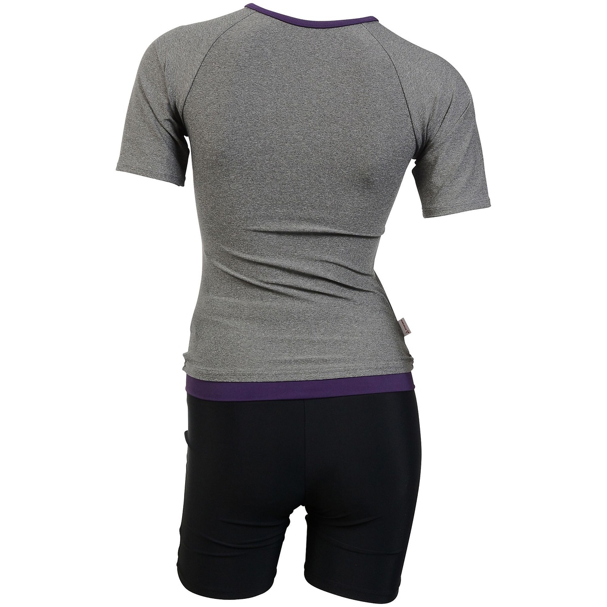 レディースセパレート半袖水着フルジップ