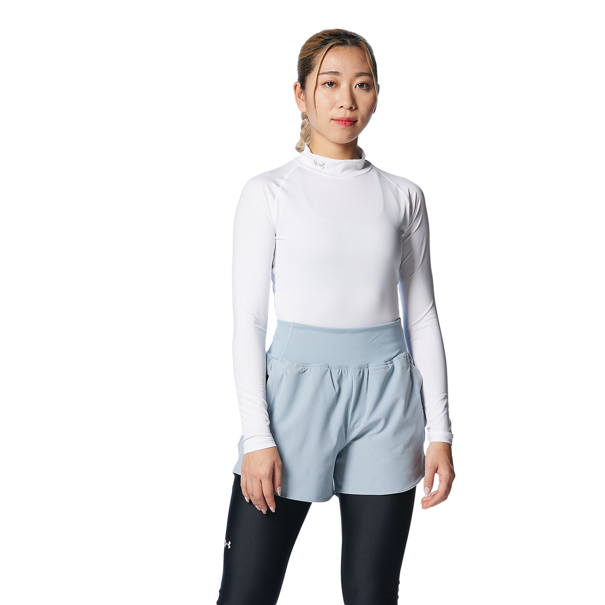 UA HEATGEAR COMPRESSION LONG SLEEVE MOCK NECK SHIRT