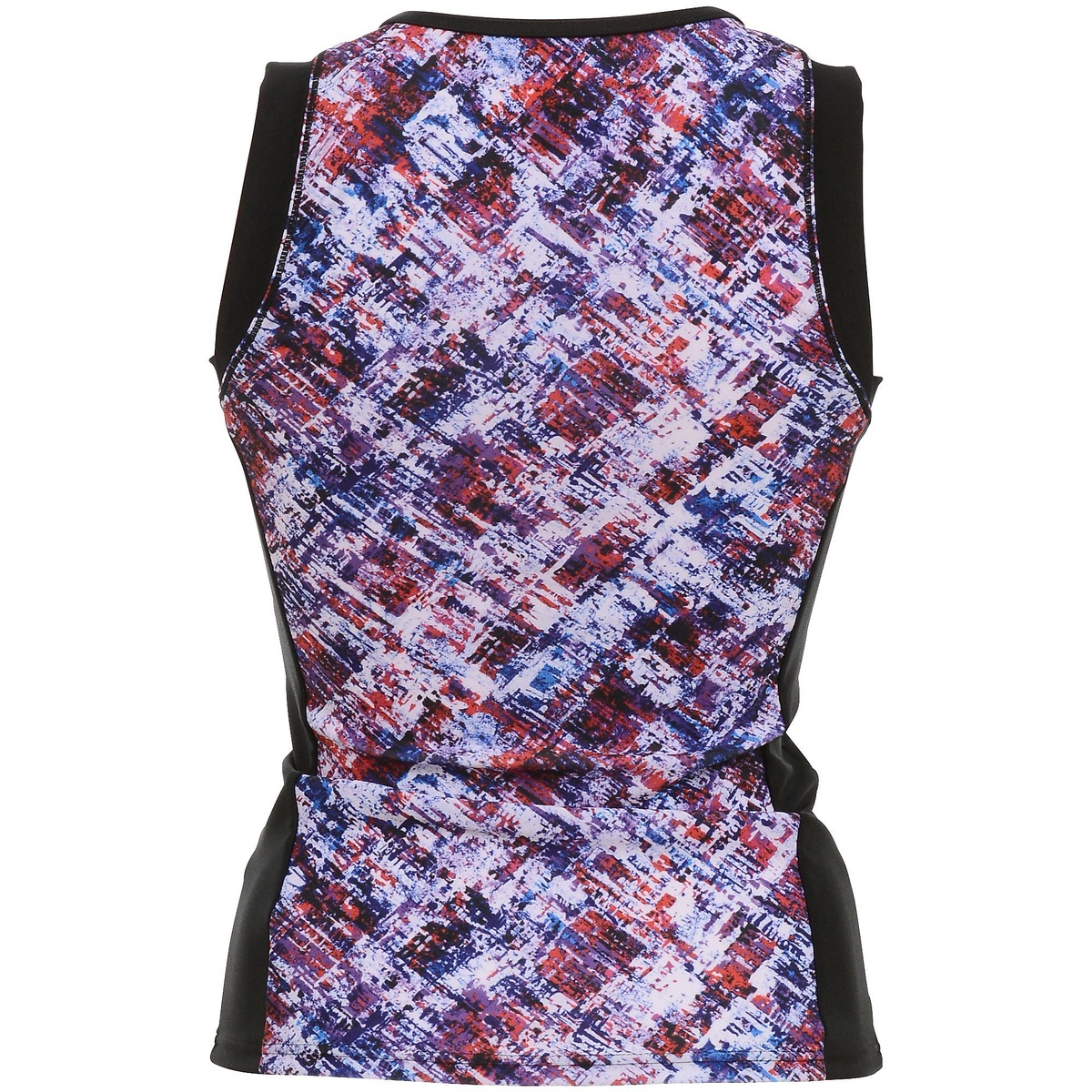 レディースかすれチェック柄スイムトップス