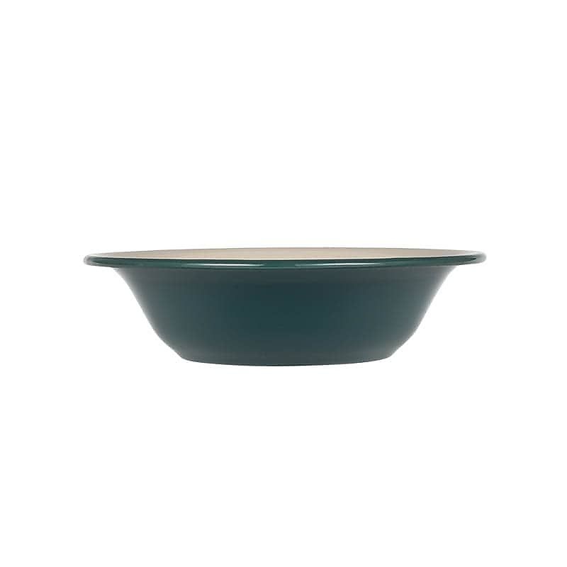 ENAMELED DEEP PLATE GREEN