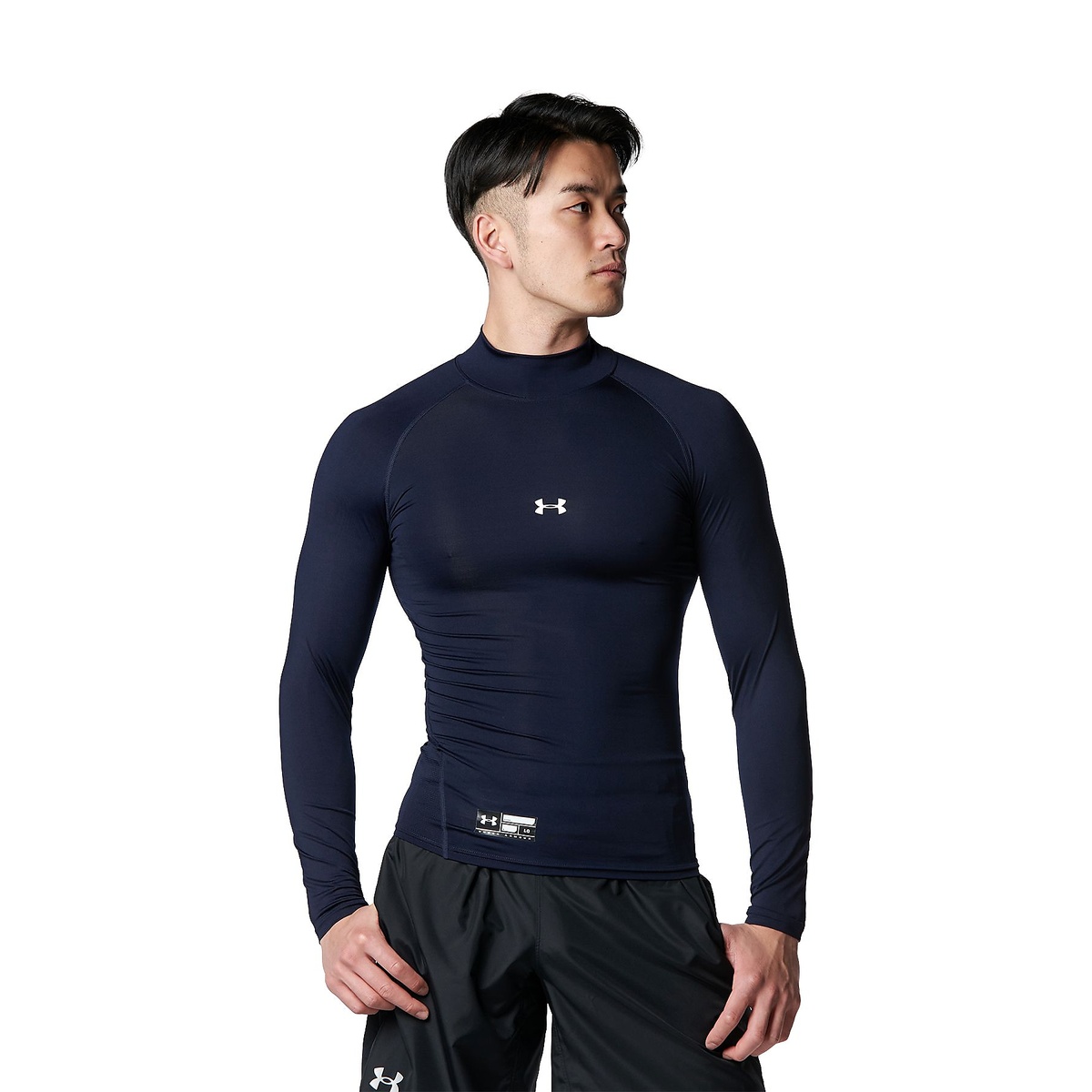 UA HEATGEAR ARMOUR COMPRESSION LONG SLEEVE MOCK NECK SHIRT