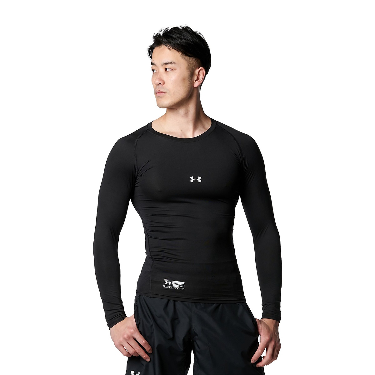 UA HEATGEAR ARMOUR COMPRESSION LONG SLEEVE CREW NECK SHIRT