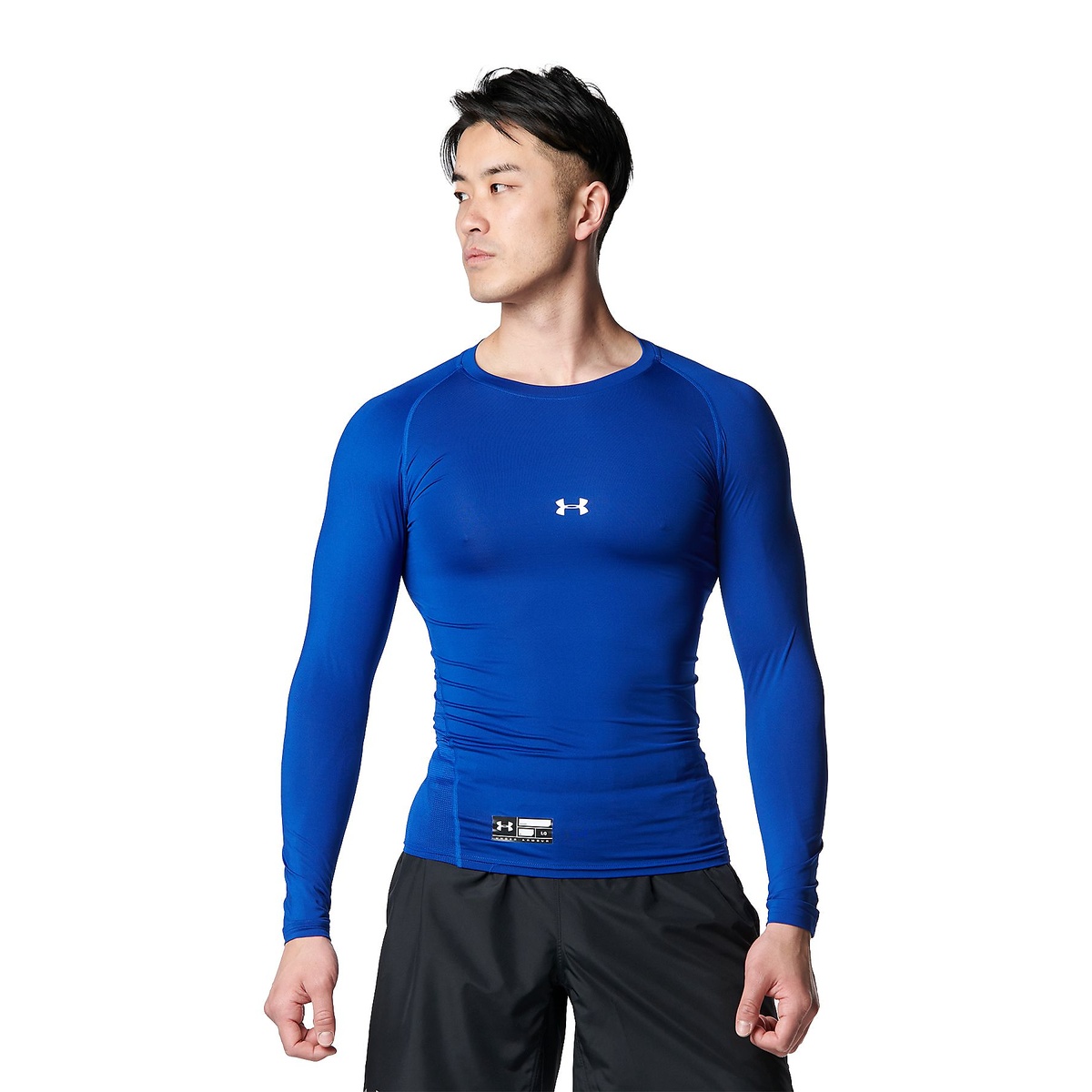 UA HEATGEAR ARMOUR COMPRESSION LONG SLEEVE CREW NECK SHIRT