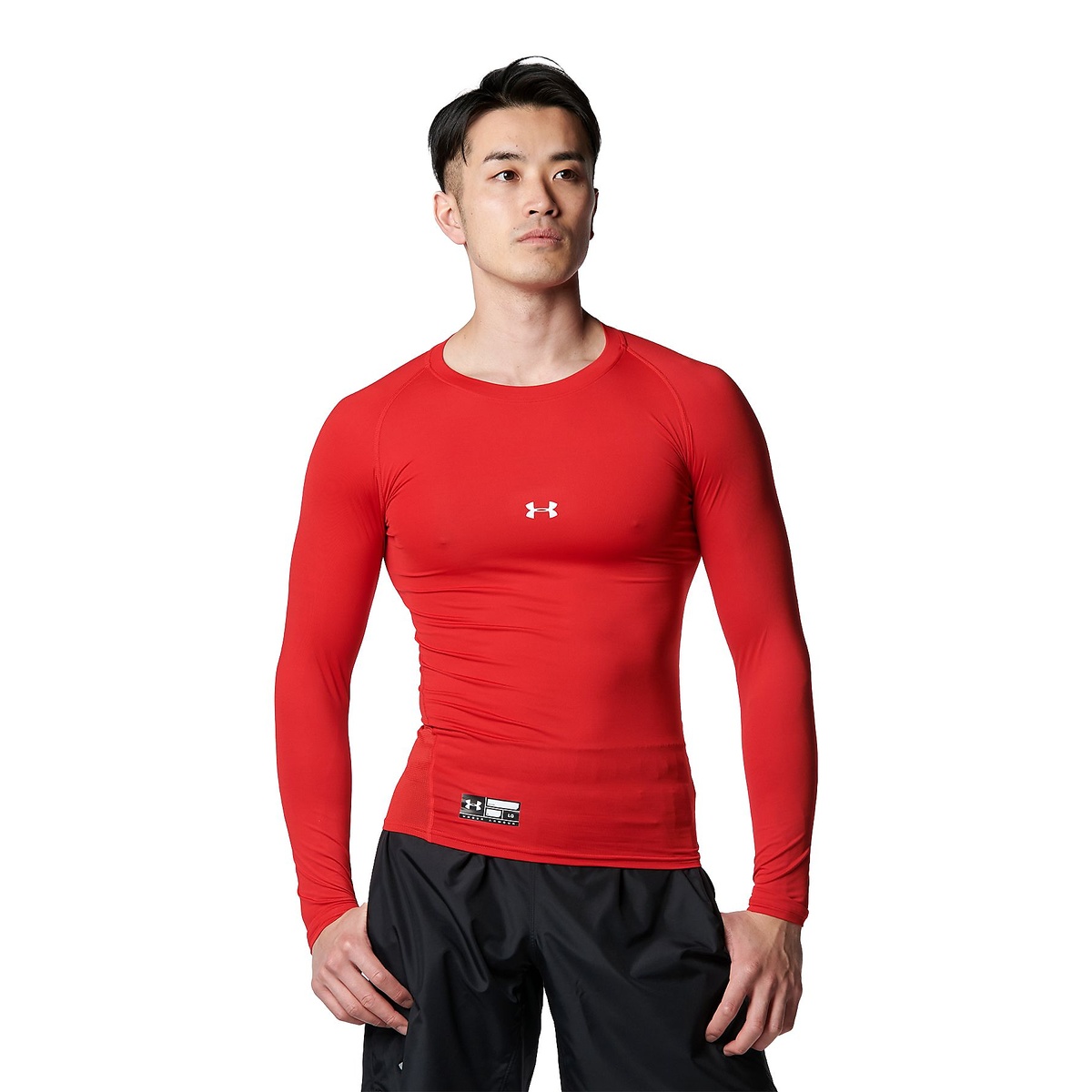 UA HEATGEAR ARMOUR COMPRESSION LONG SLEEVE CREW NECK SHIRT