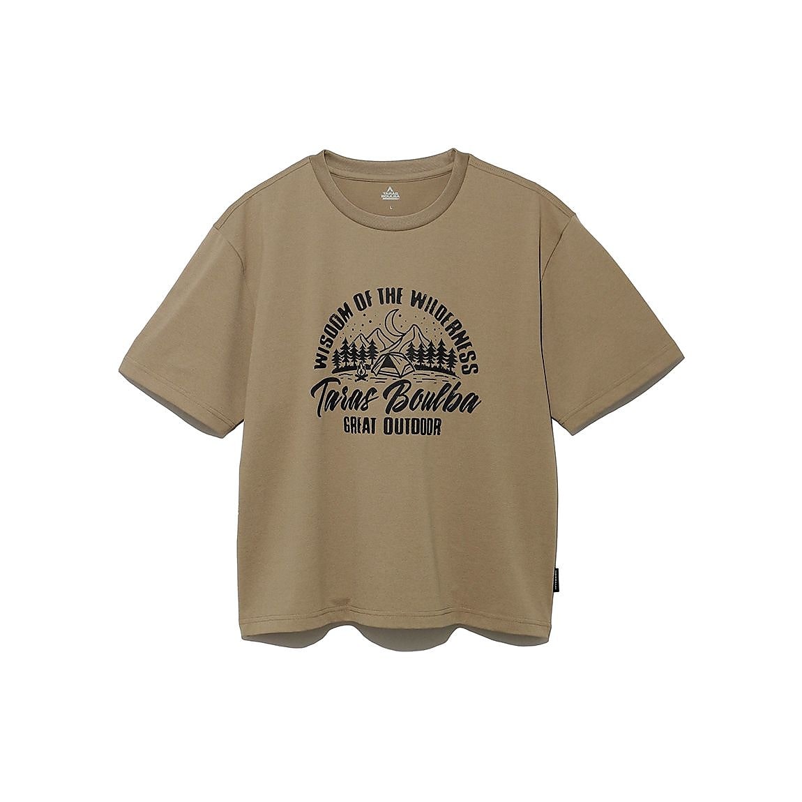 レディース PE天竺プリントTシャツ (キャンプ）