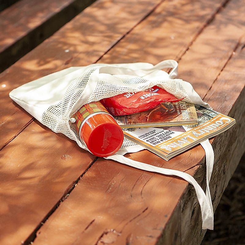 COTTON HALF MESH BAG L ORGANIC