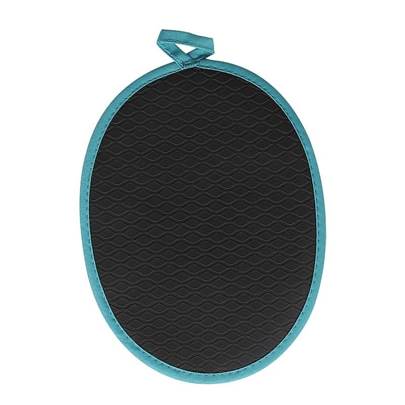 GLUTTON POT HOLDER BLUE