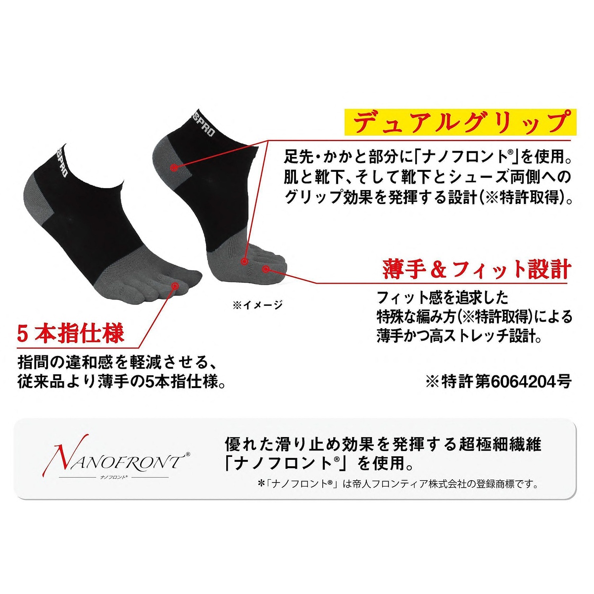 CP RUN ULTRA SKINNY 5本指 25-28cm