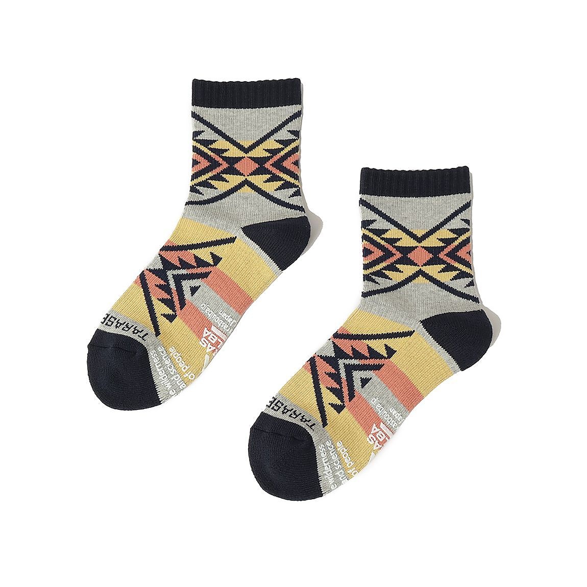 レディース ローゲージミドルソックス（ネイティブ柄）