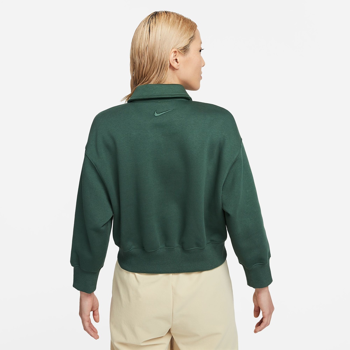 ナイキ ウィメンズ NSW FLC L/S クロップ トップ 3Q ポロ NCPS