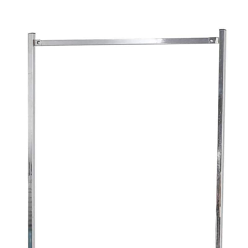 LAUNDRY CART WITH POLE RACK CHROME
