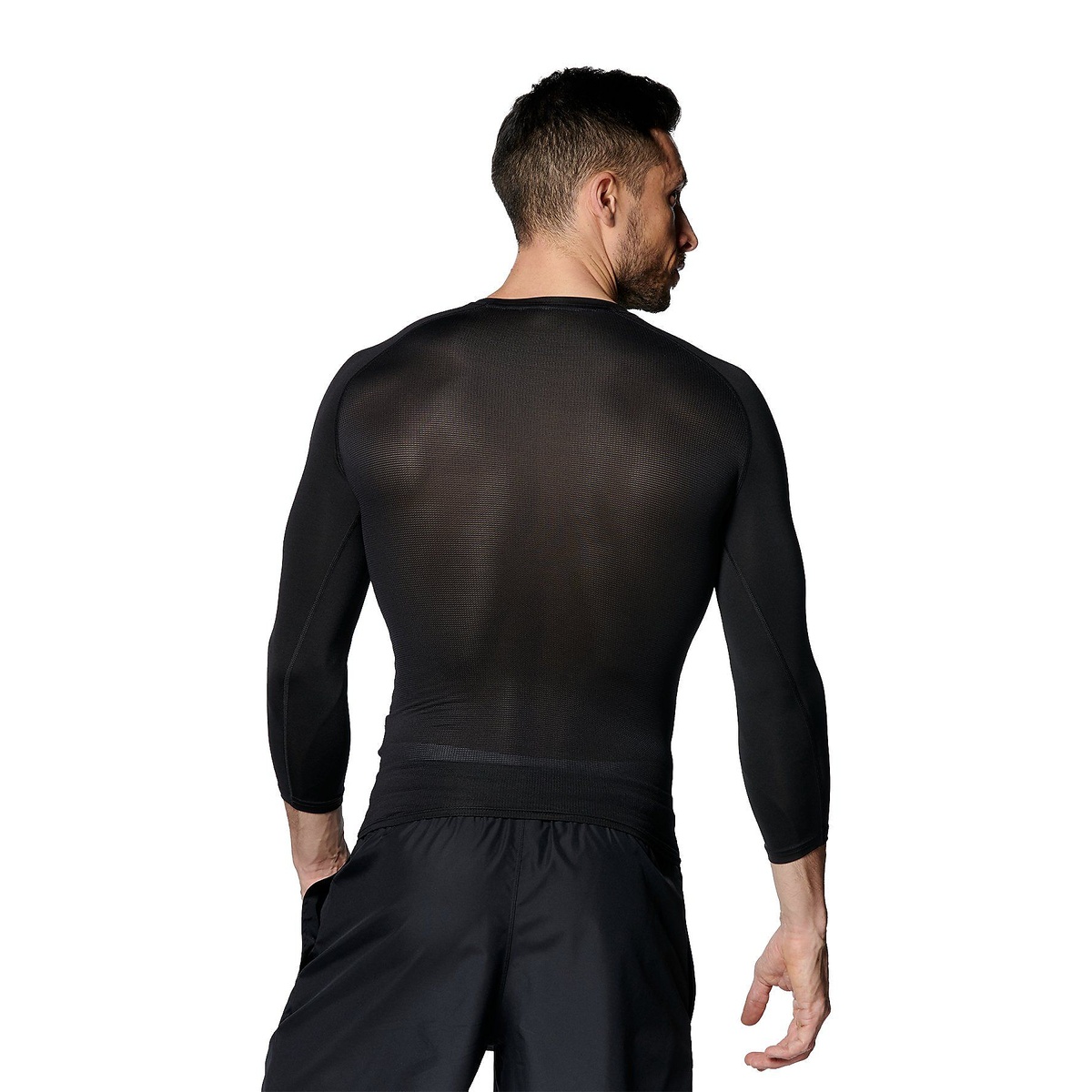 UA HEATGEAR ARMOUR COMPRESSION 3/4 CREW NECK SHIRT