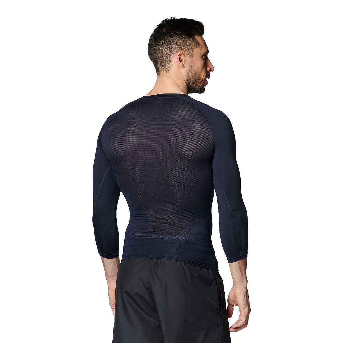 UA HEATGEAR ARMOUR COMPRESSION 3/4 CREW NECK SHIRT