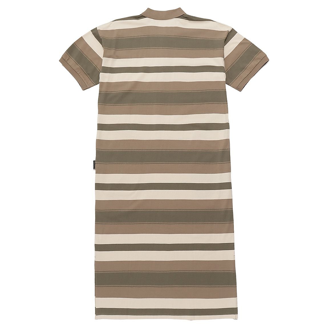 レディース コットン天竺 マルチボーダーポロワンピース