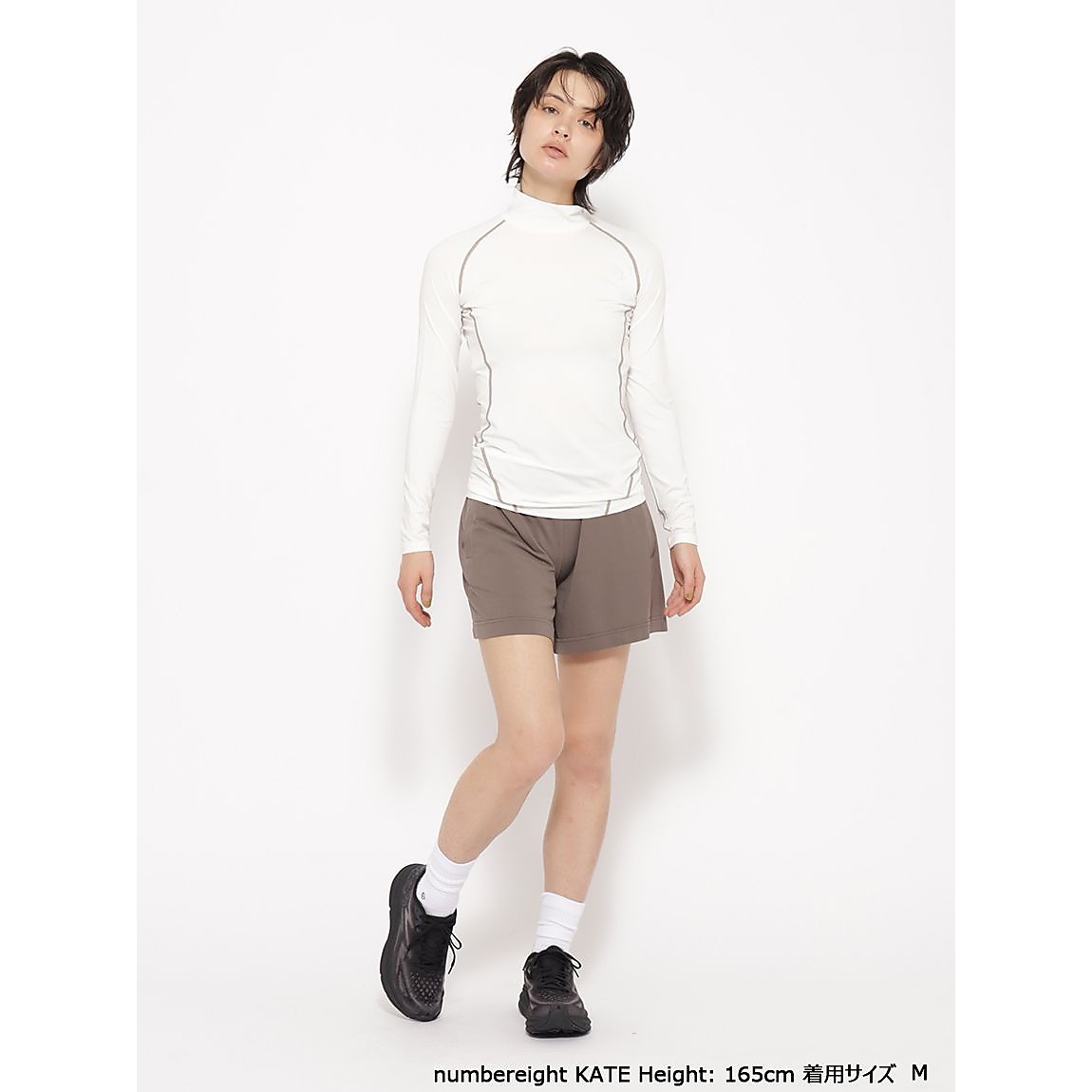ソフトコンプレッション モックネック長袖Tシャツ LADIES