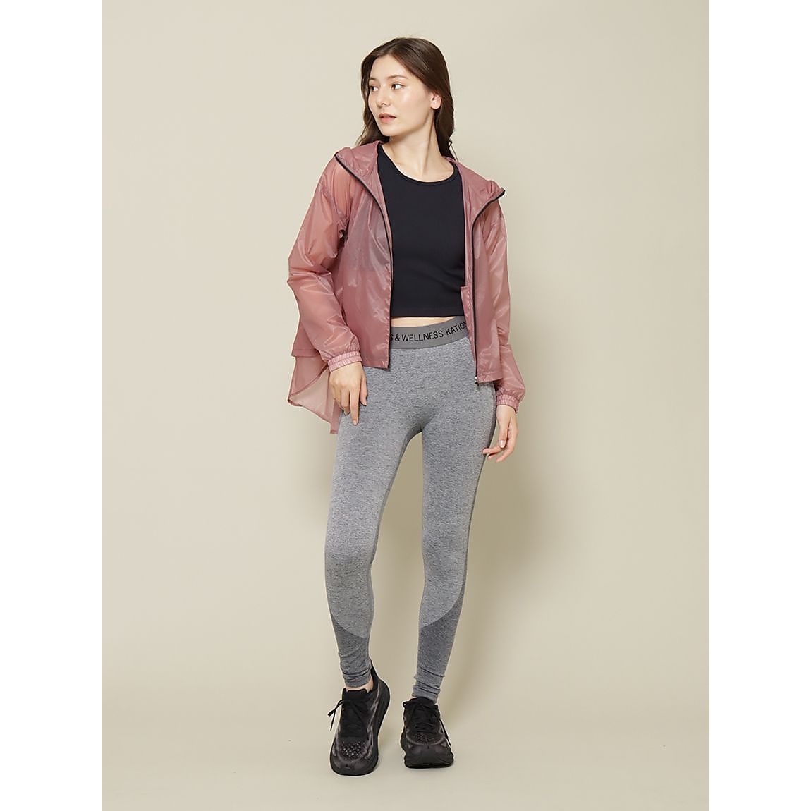 ナイロンリップ フルジップフーディフレア LADIES