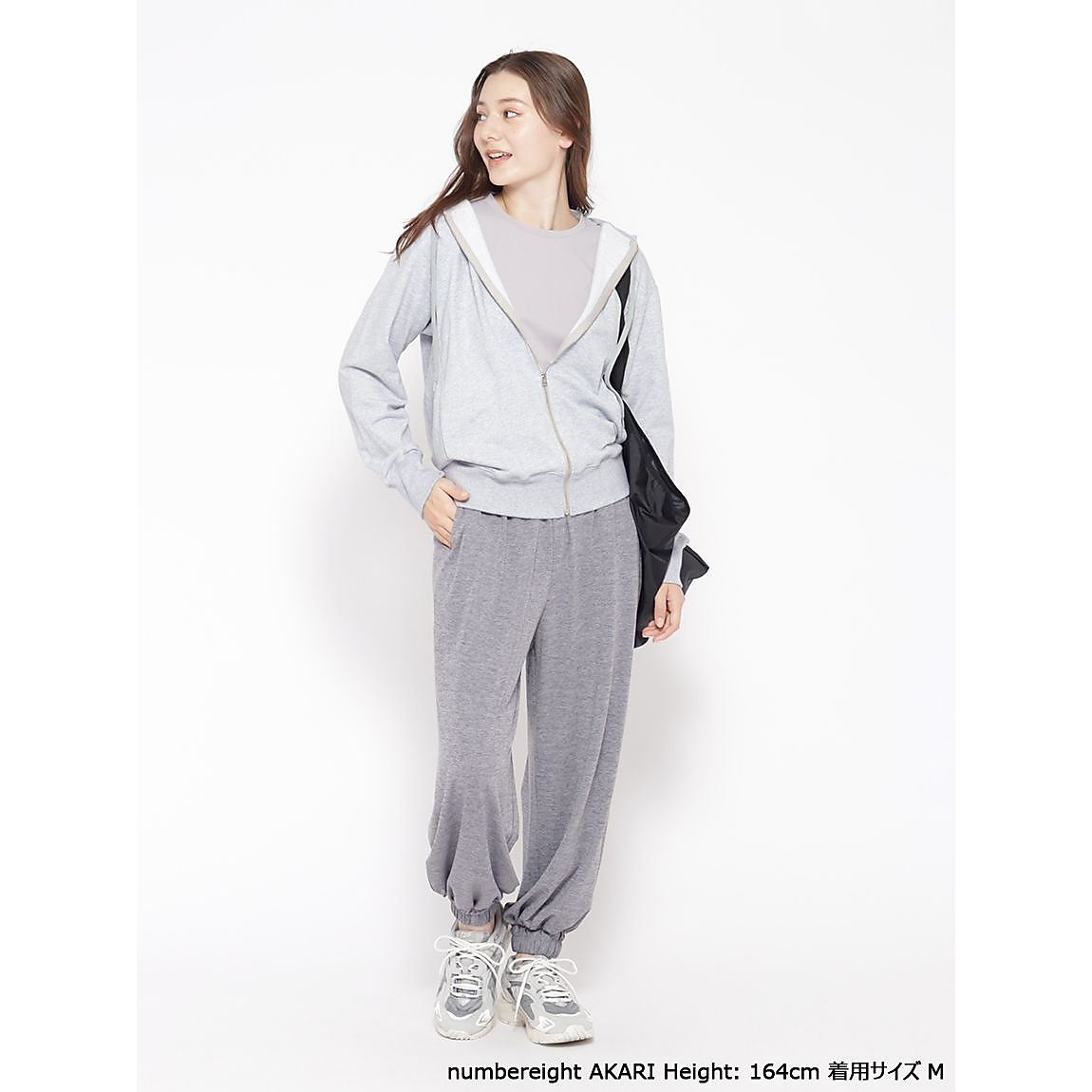 コットンミニ裏毛 ジップフーディ LADIES