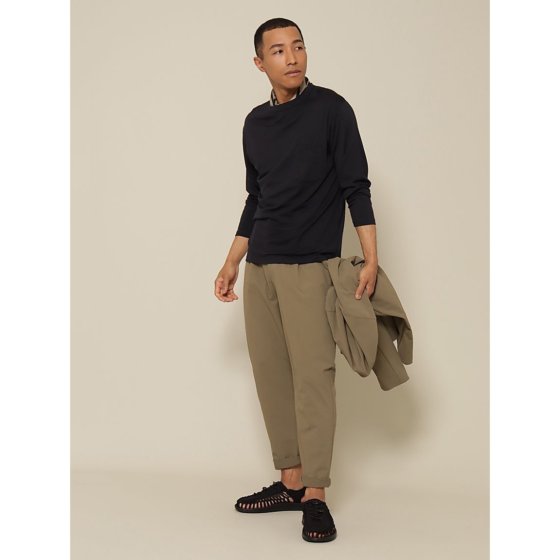 メリノウール レギュラー長袖ポケットTシャツ MENS