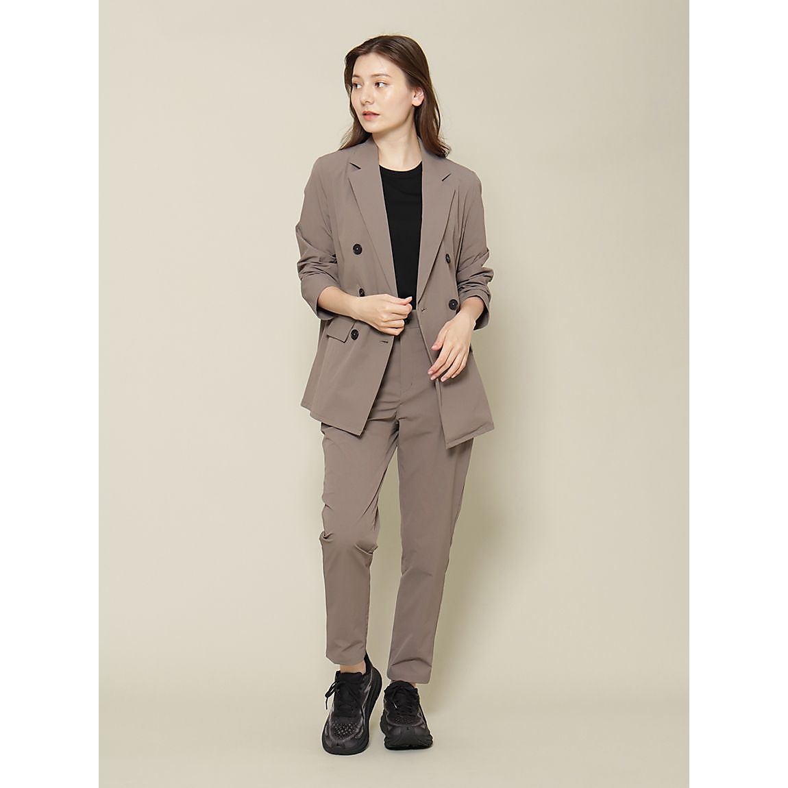 リサイクルナイロン ダブルブレストジャケット LADIES