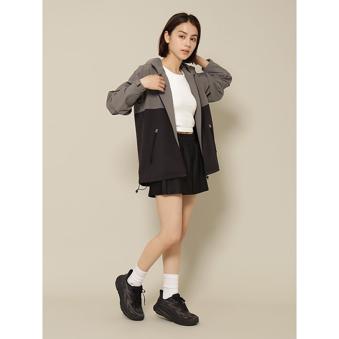 リサイクル裏ドビーナイロン フルジップフーディ UNISEX