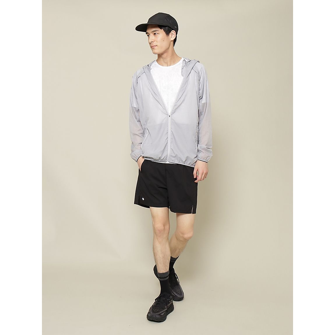 RUNナイロンリップ  ポケッタブルジャケット MENS