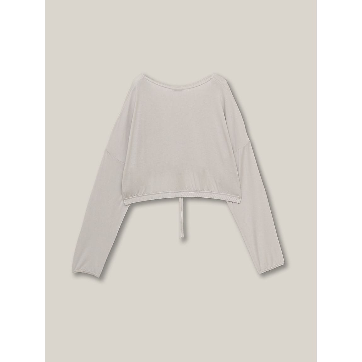スムースジャージ クロップドドローストリングスTシャツ LADIES
