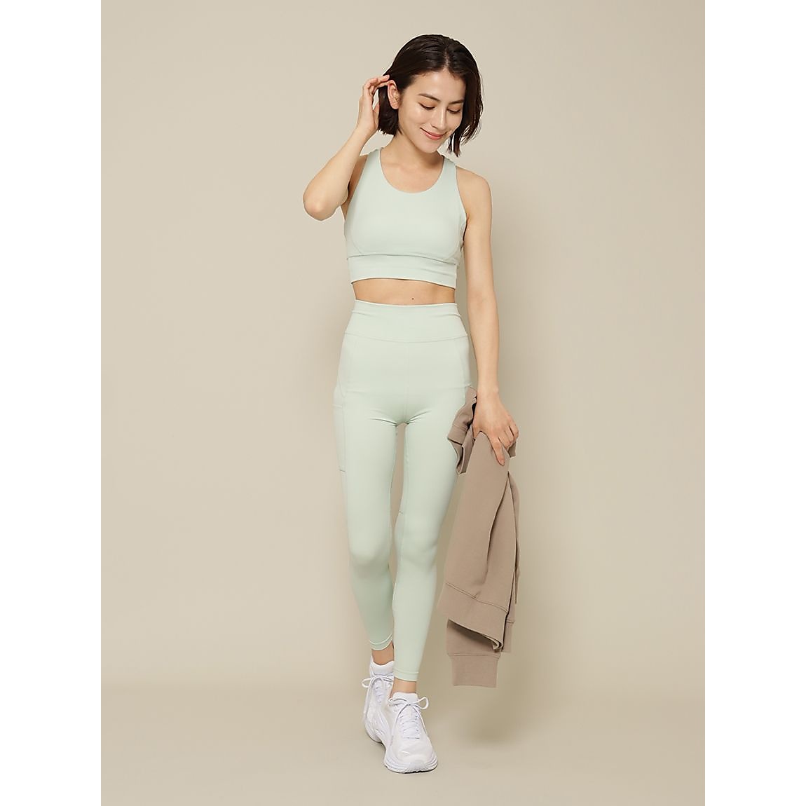 ナイロンスパン:ライトサポート ダブルクロスベーシックブラトップ LADIES