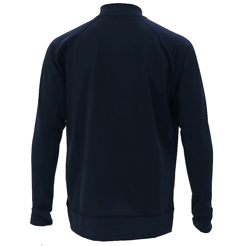 メンズ長袖フルジップスタンドカラー(アクアホール)