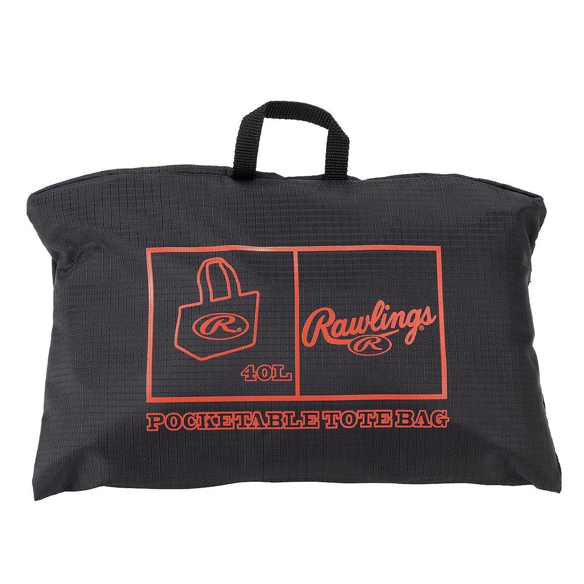 本気のサブバッグ(ポケッタブル) 40L-ブラック/レッド