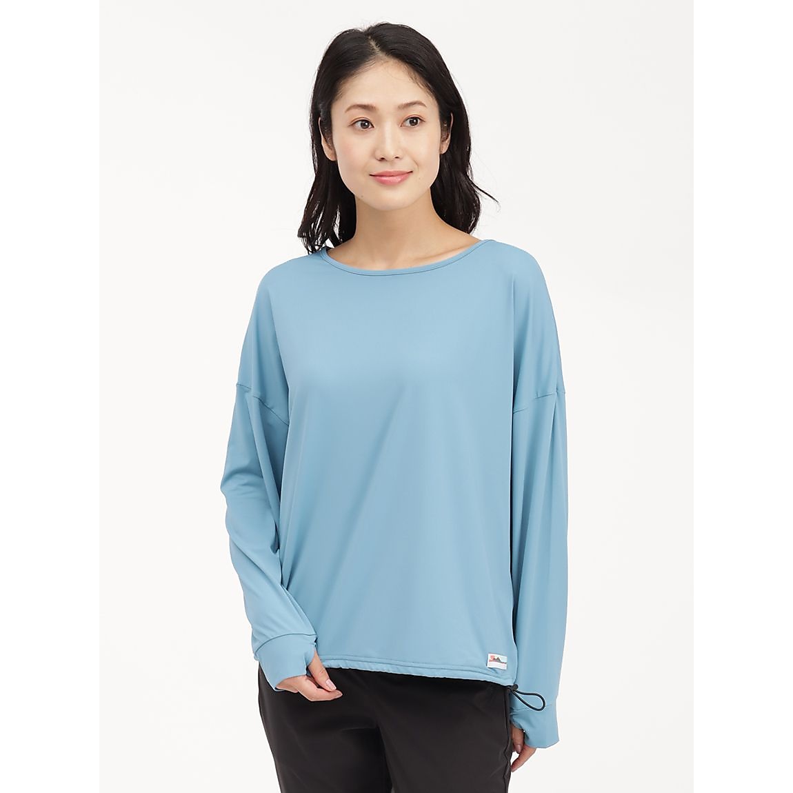 PLWYSAQAドロップショルダーラッシュTレディース