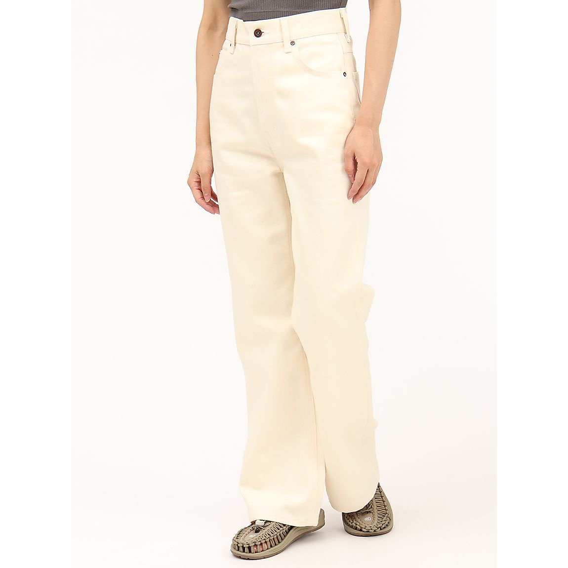 ハイウェストストレートデニム