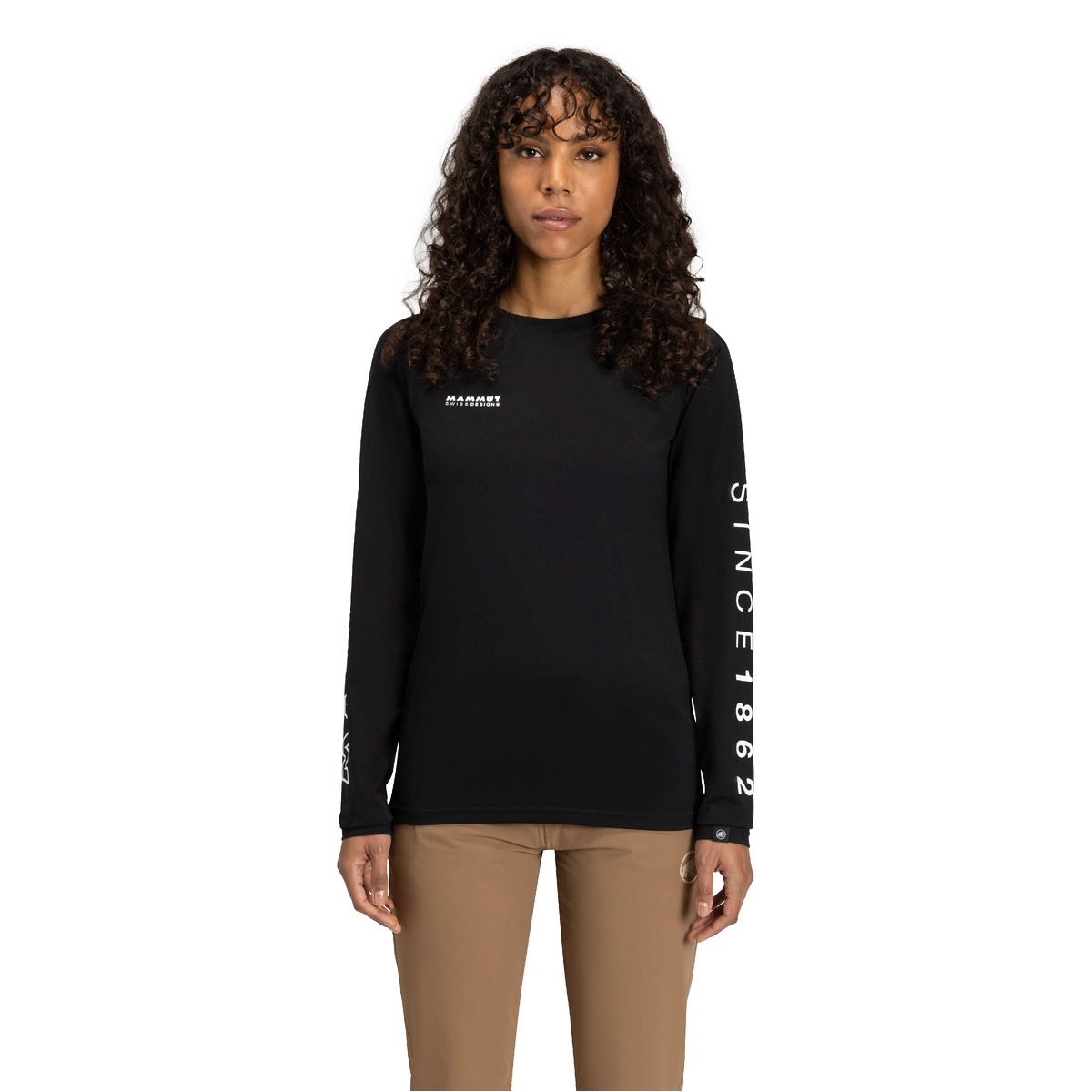 QD LOGO PRINT LONGSLEEVE T-SHIRTS AF WOMEN