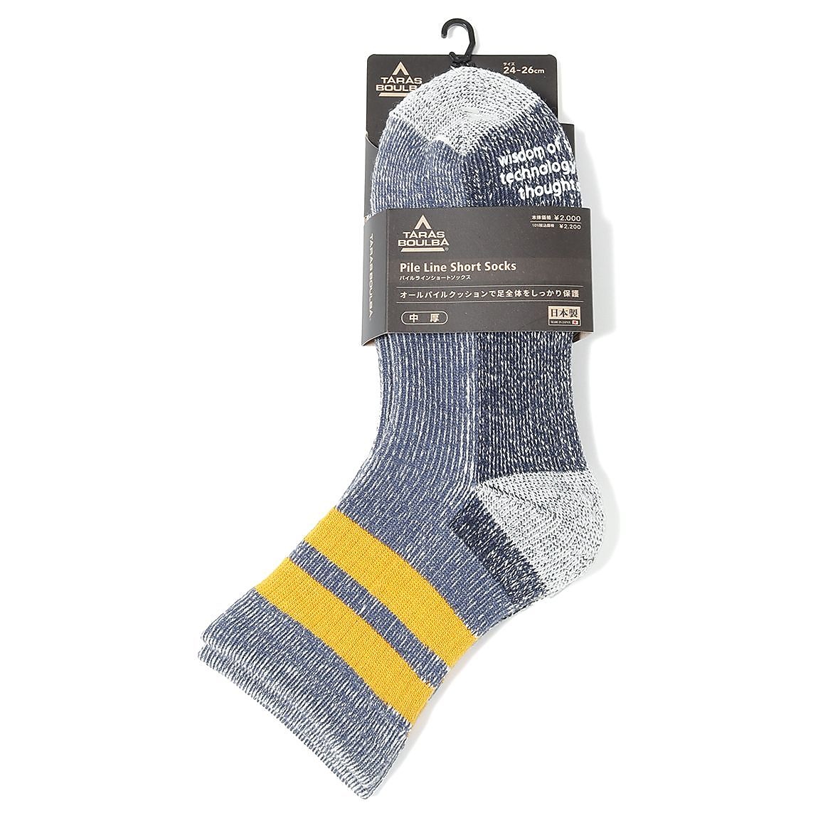 パイルラインショートソックス