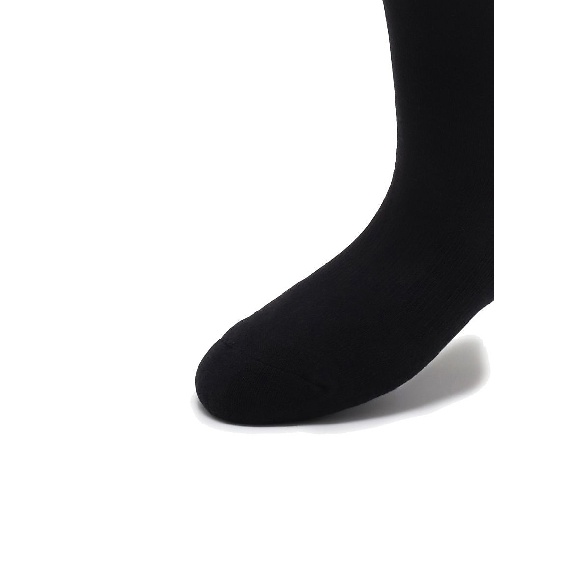 コットン素材パイル編 ロゴラインソックス：ハイ