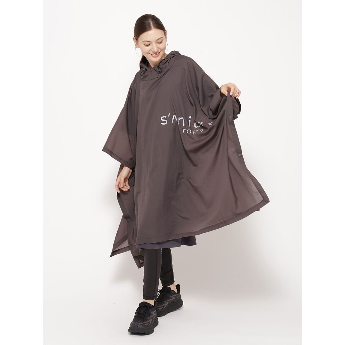 撥水NYLON　ポケッタブルポンチョUNISEX