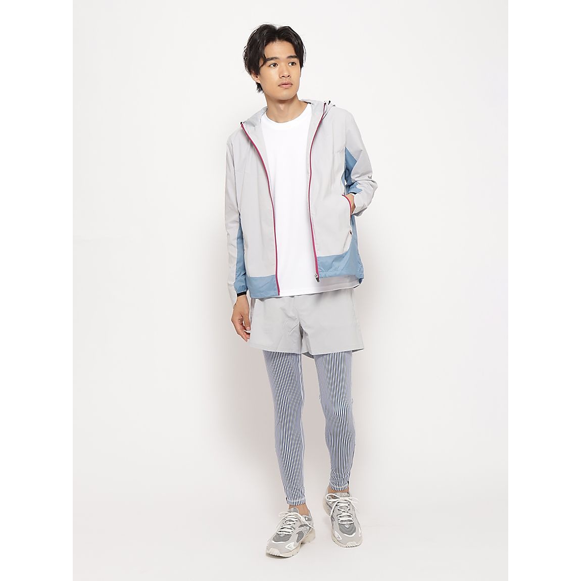 for RUN ウィンドストレッチpr フーディジャケット MENS