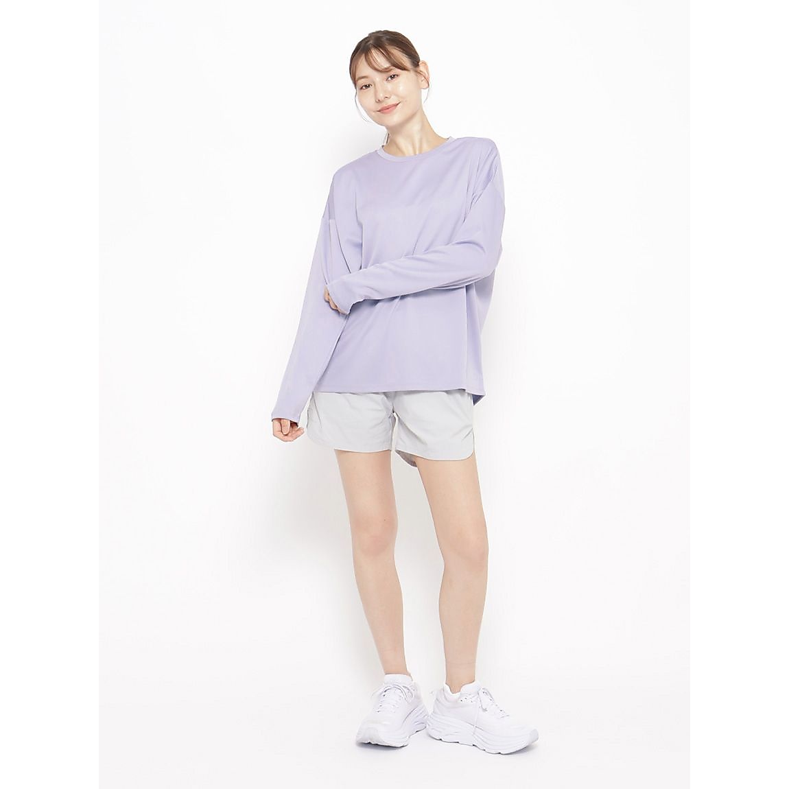 for RUN テックカノコ バックスリット長袖Tシャツ LADIES