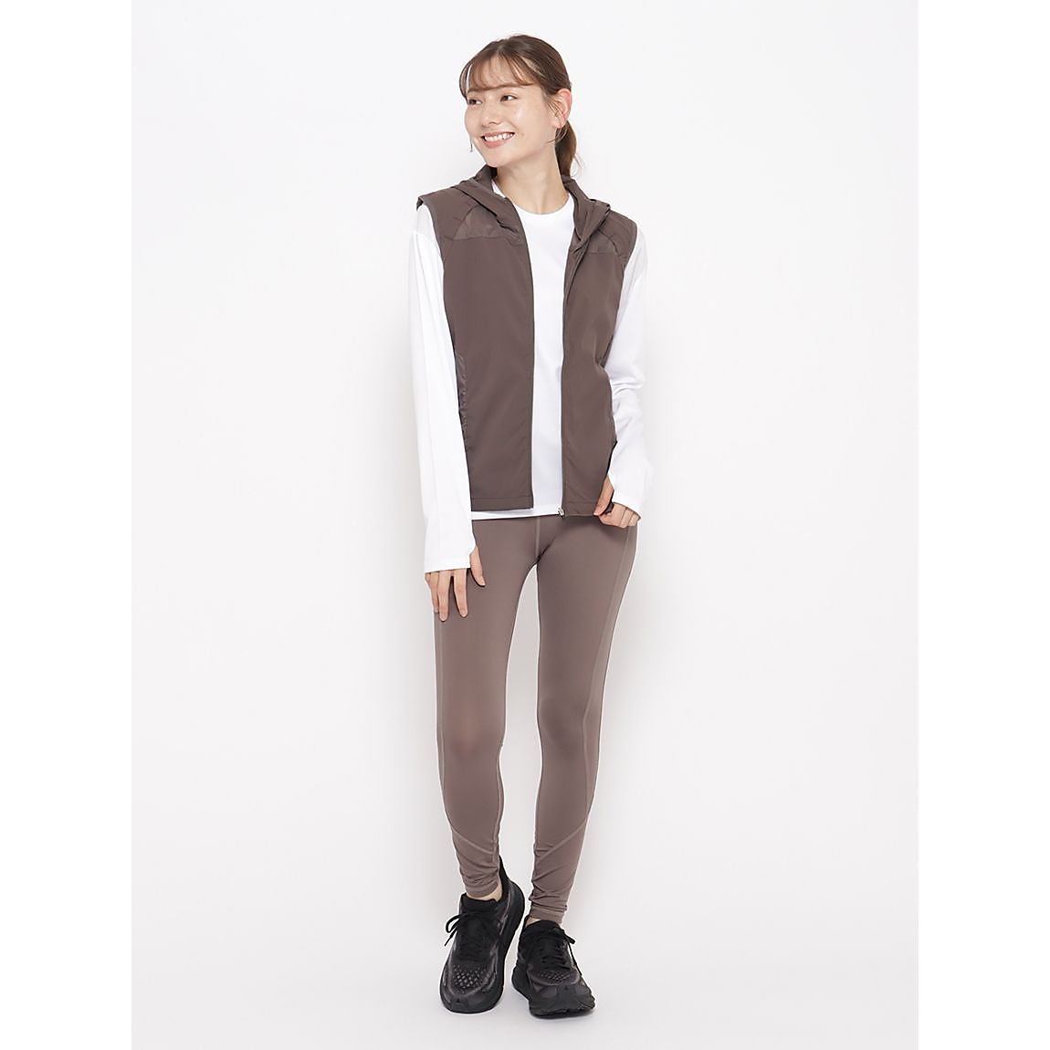 for RUN 撥水ストレッチ フーディベスト LADIES