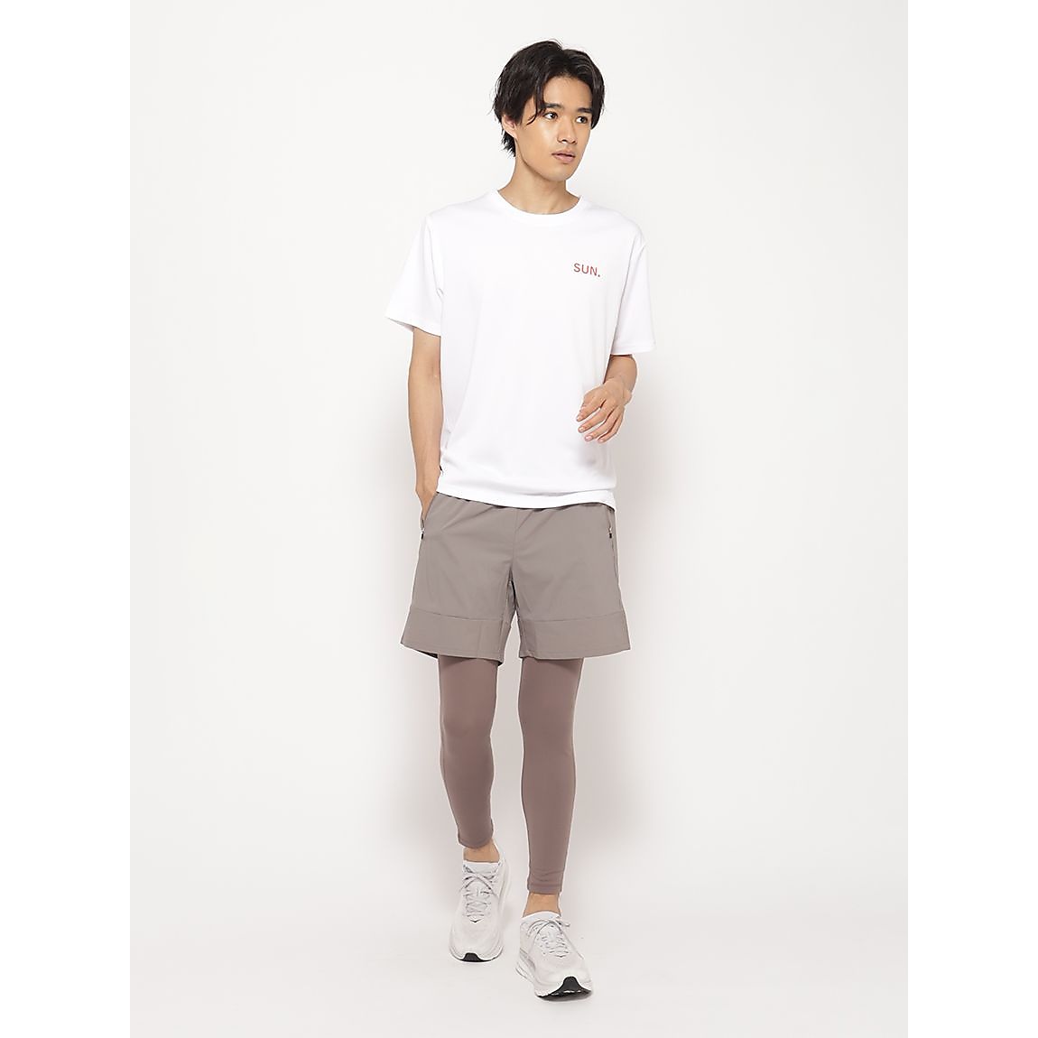 for RUN ウォームベア ウエストロゴロングタイツ MENS