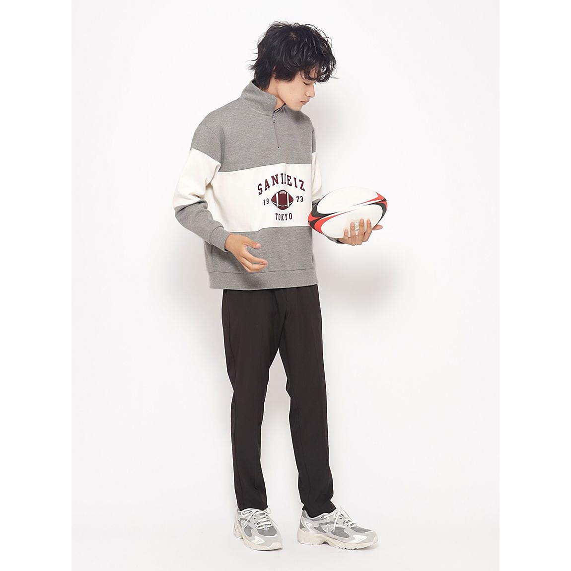 ENJOY IT RUGBY ハーフジップスウェット UNISEX