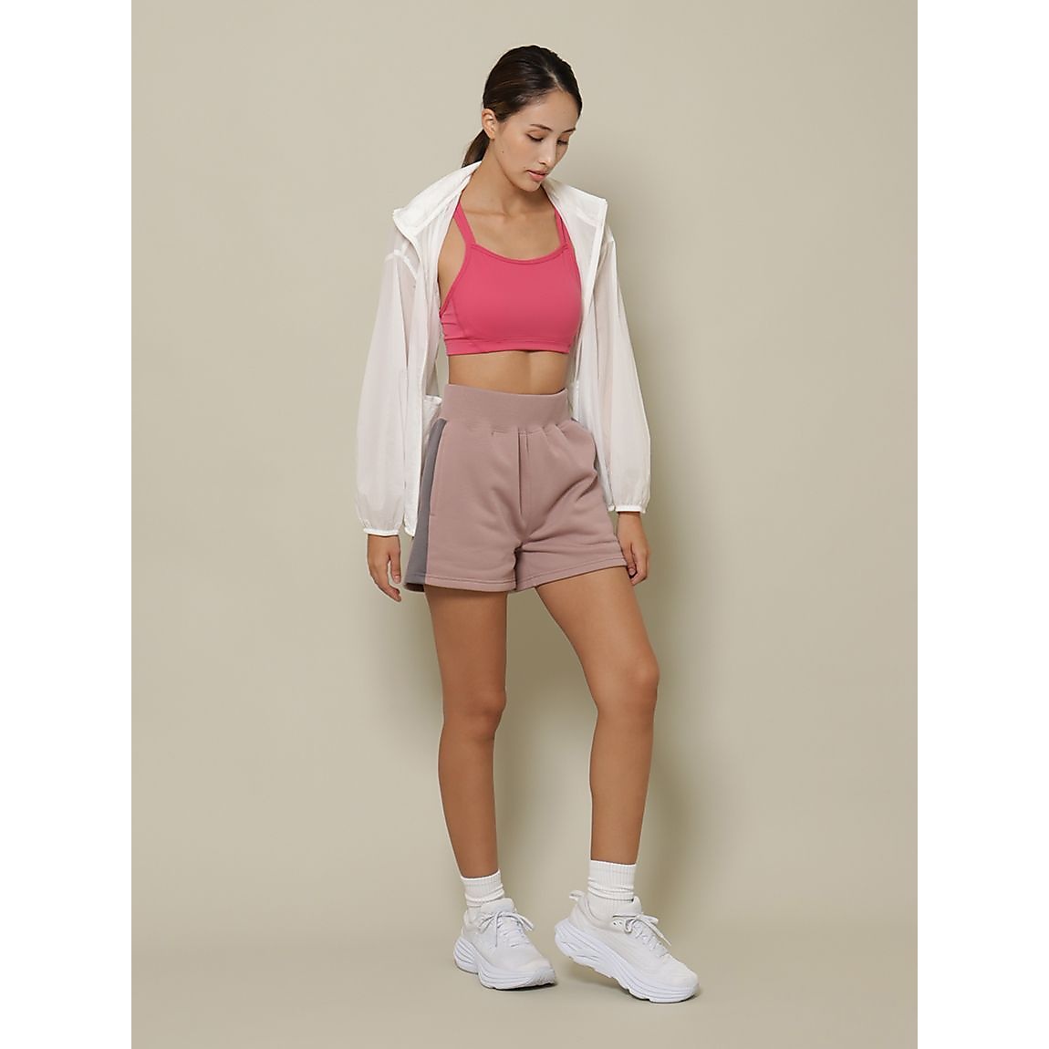 ミリオンドライ裏パイル起毛スエット パイピングショートパンツLADIES