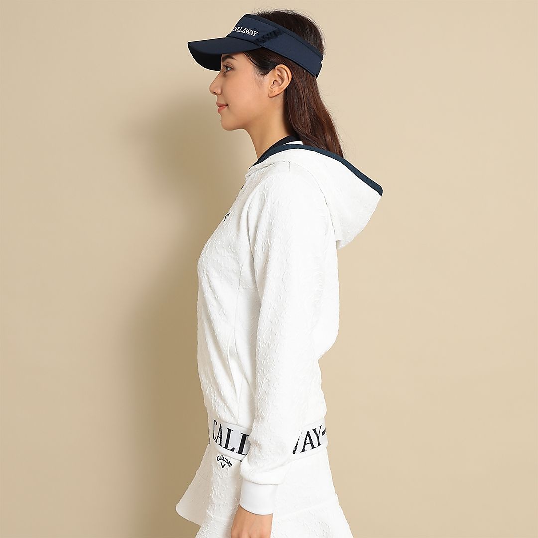 フラワージャカードスウェットパーカー