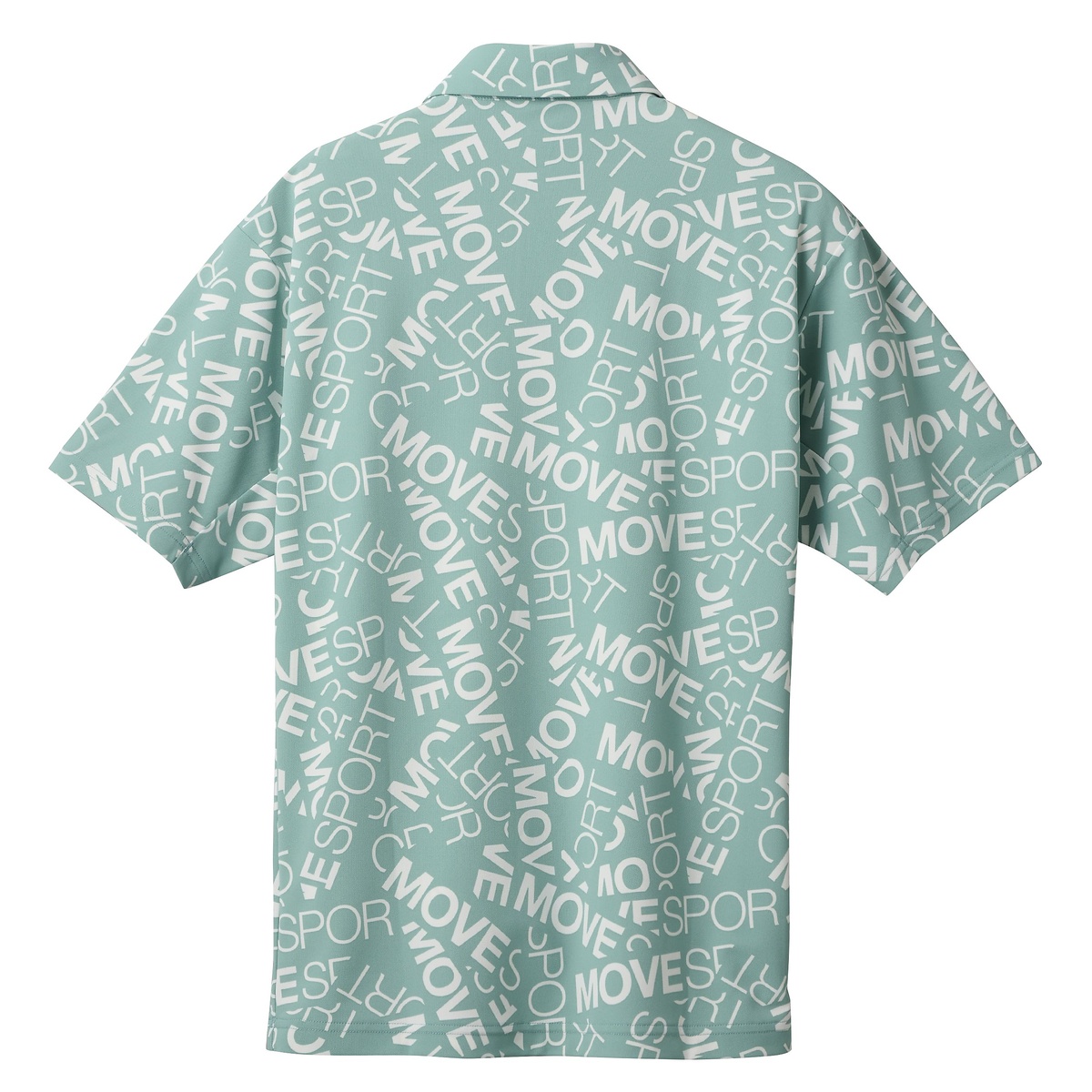 SUNSCREEN ミニ鹿の子 総柄グラフィック POLO