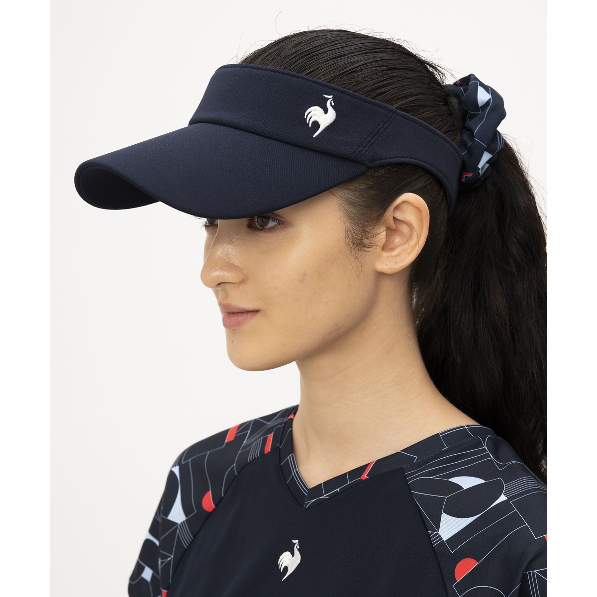 シュシュ付きサンバイザー(庇9cmモデル)